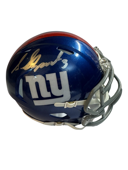 Sterling Shepard New York Mini Football Giants Helmet (PIA & JSA)