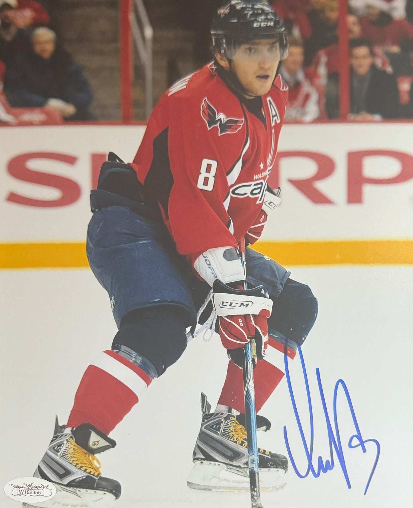 Alexander Ovechkin Washington Autographed Photo 8x10 JSA