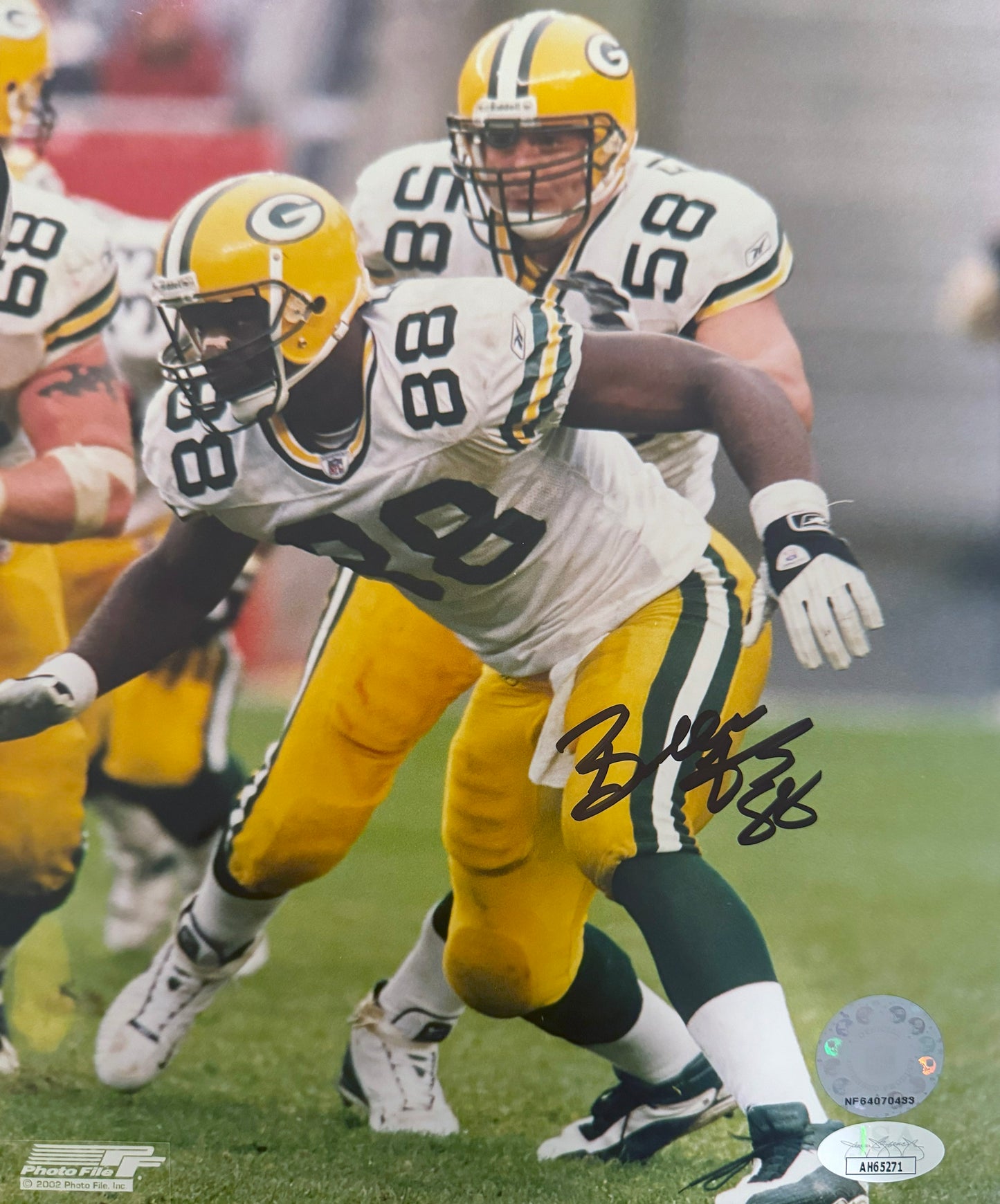 Bubba Franks Green Bay 8x10 Autographed Photo JSA