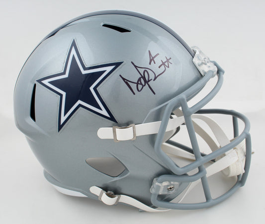 Dak Prescott Dallas Speed Mini Football Helmet (JSA)
