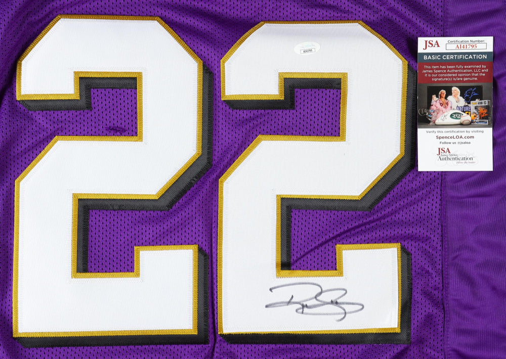 Derrick Henry Baltimore Signed Football Purple Jersey JSA