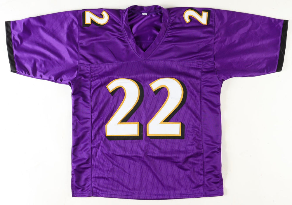 Derrick Henry Baltimore Signed Football Purple Jersey JSA