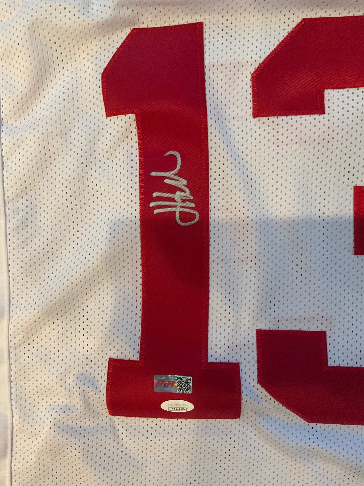 Jalin Hyatt Custom New York Autographed Football White Jersey (JSA & PIA)