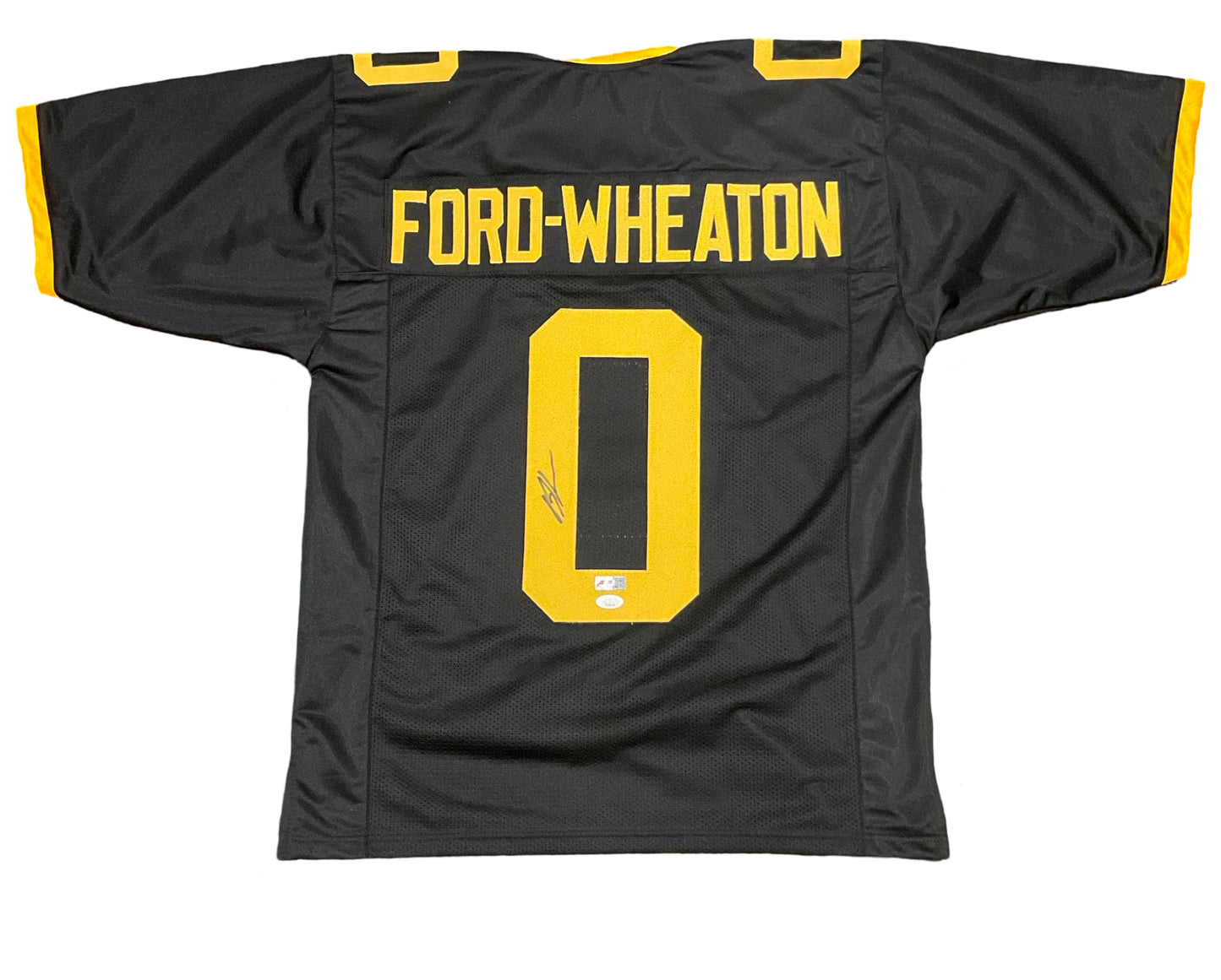 Bryce Ford-Wheaton Custom West Virginia Autographed Football Black Jersey (JSA & PIA)