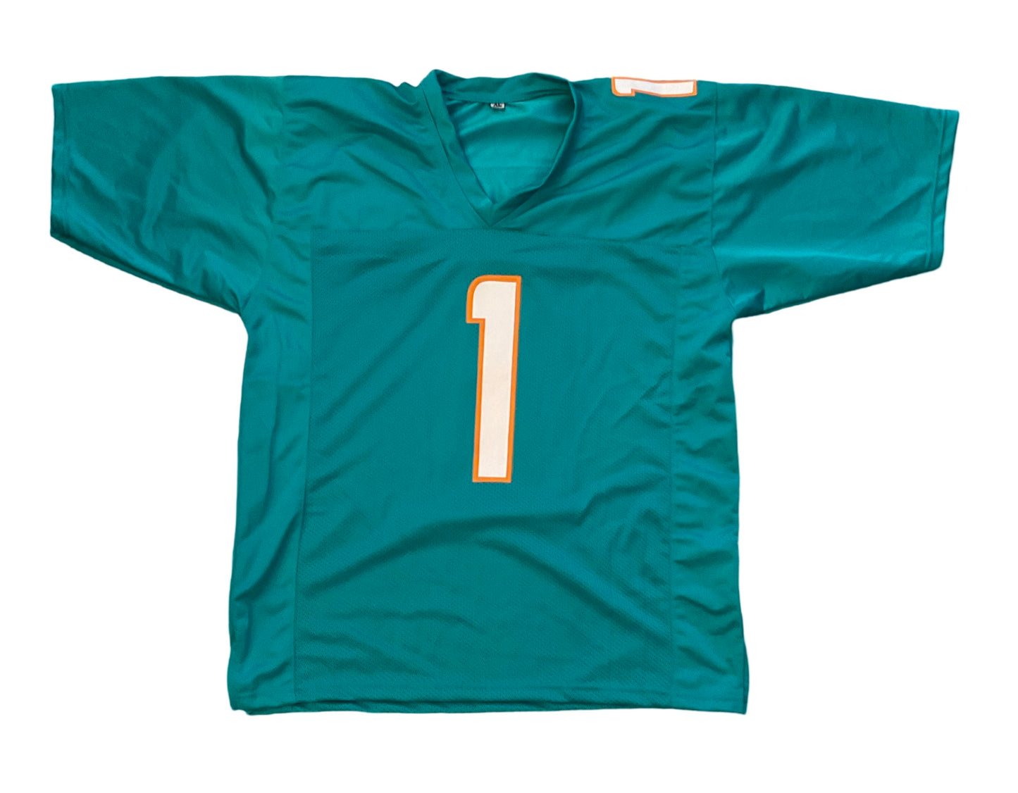 Tua Tagovailoa Custom Miami Autographed Football Jersey (JSA)