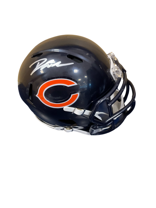 D’Andre Swift Signed Chicago Mini Football Speed Helmet (PIA & JSA)