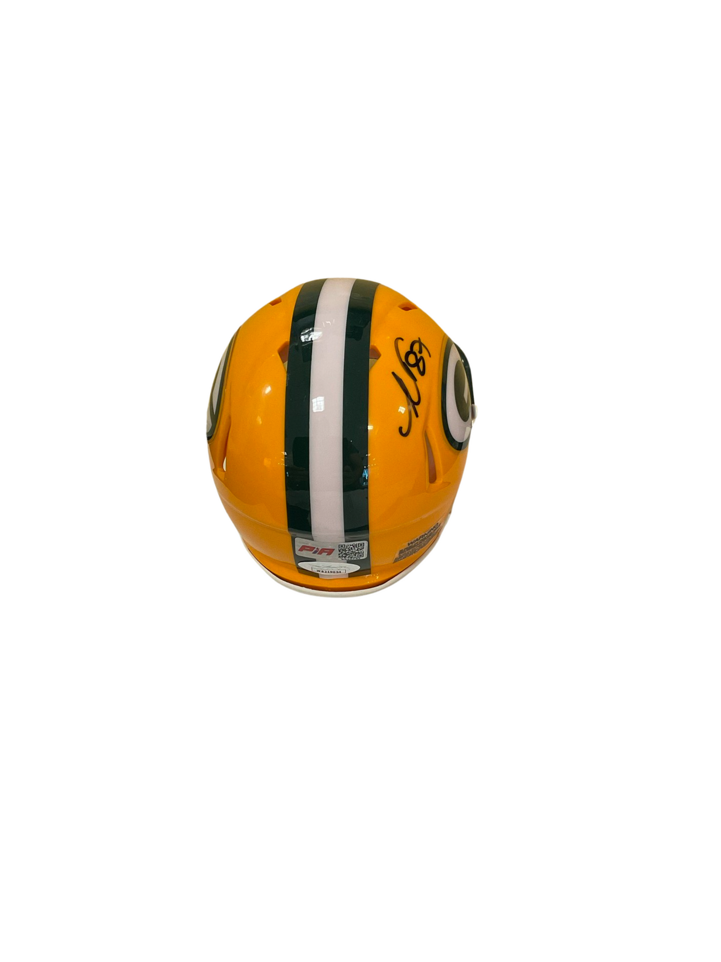 Romeo Doubs Signed Green Bay Mini Football Speed Helmet (PIA & JSA)