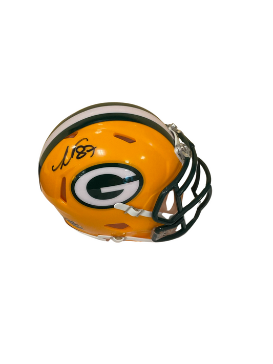 Romeo Doubs Signed Green Bay Mini Football Speed Helmet (PIA & JSA)