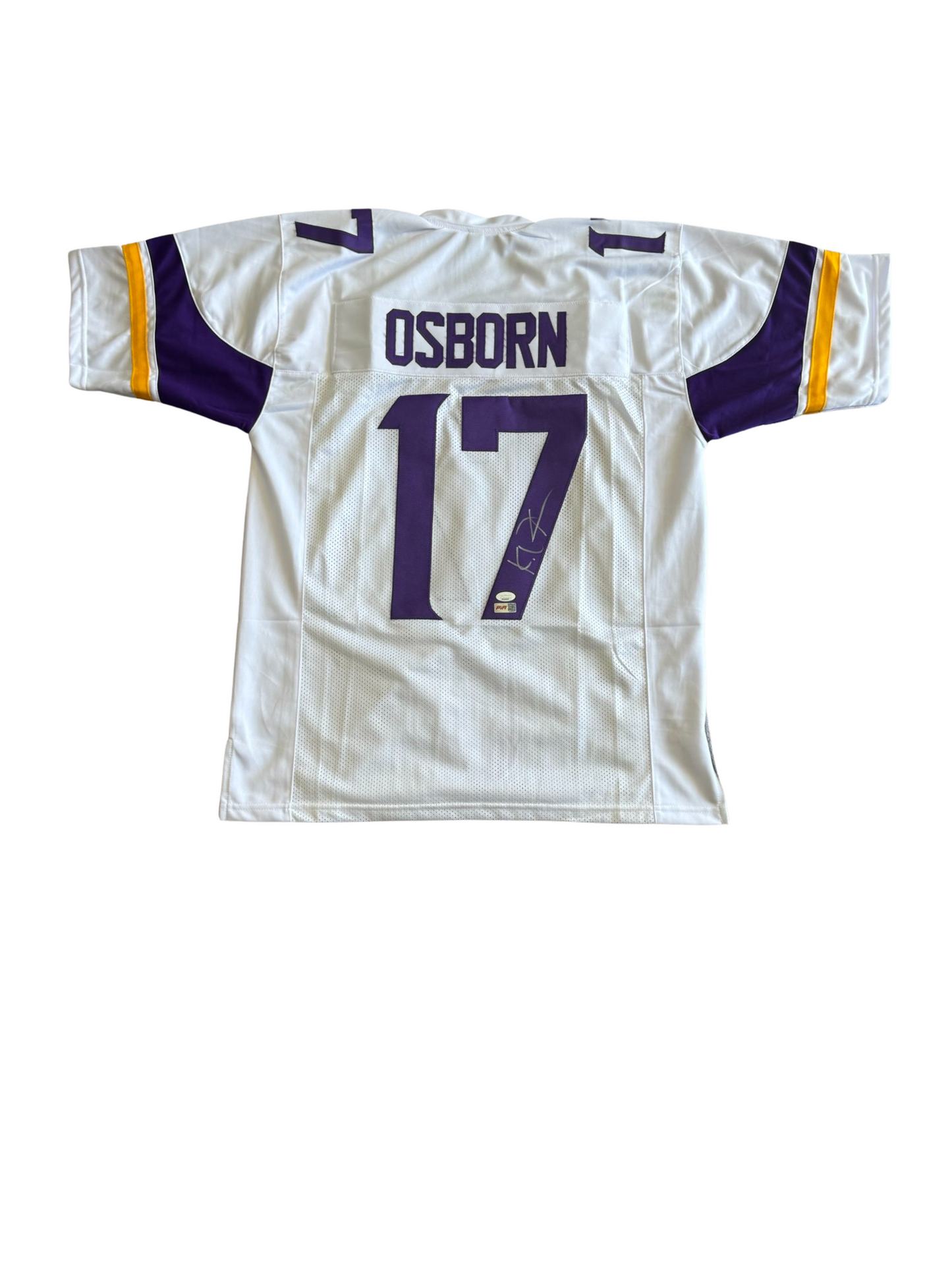 KJ Osborn Custom Minnesota Autographed white Football Jersey (PIA/JSA)