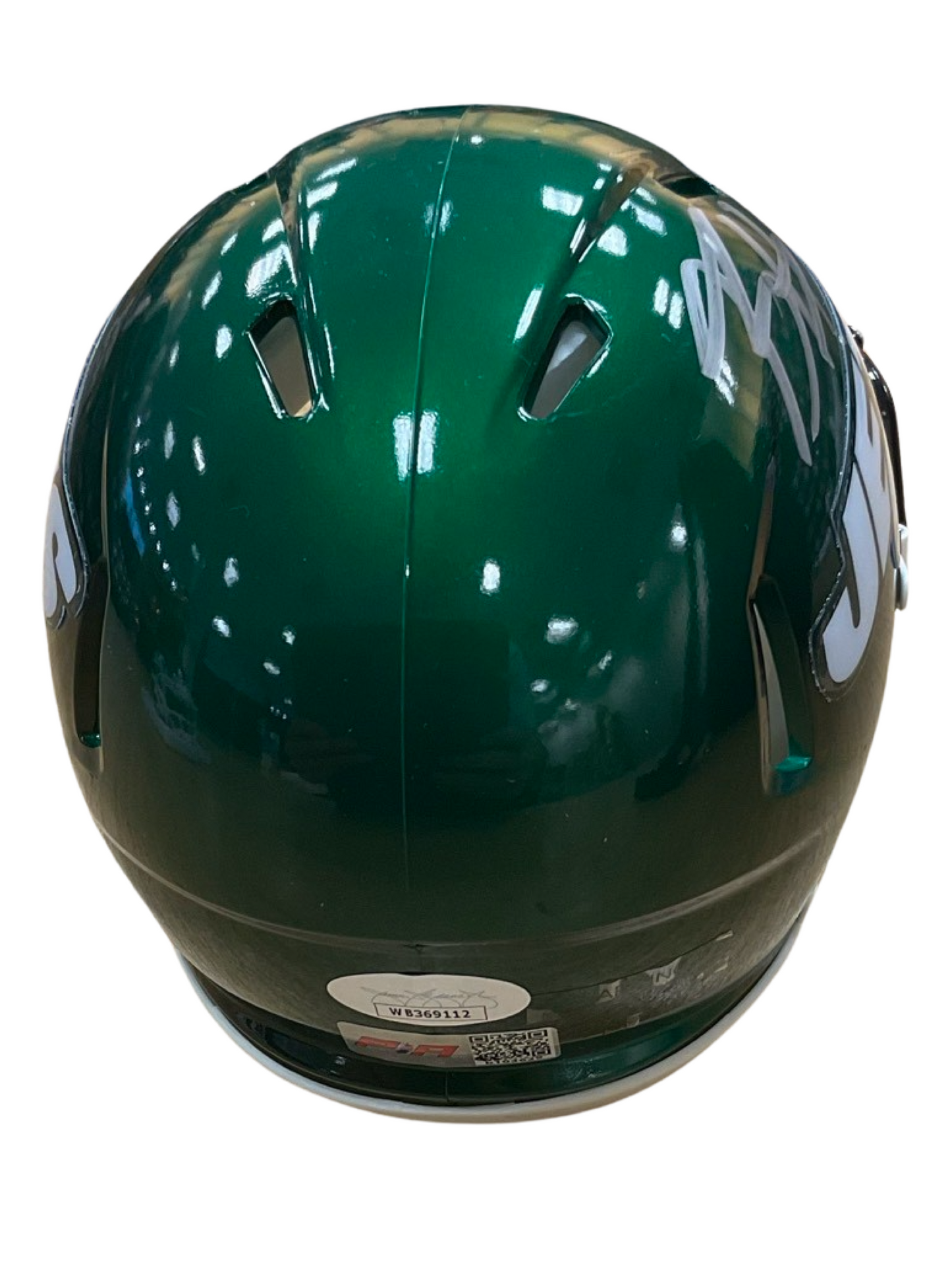 Breece Hall New York Jets Green Signed Mini Football Helmet (JSA & PIA)