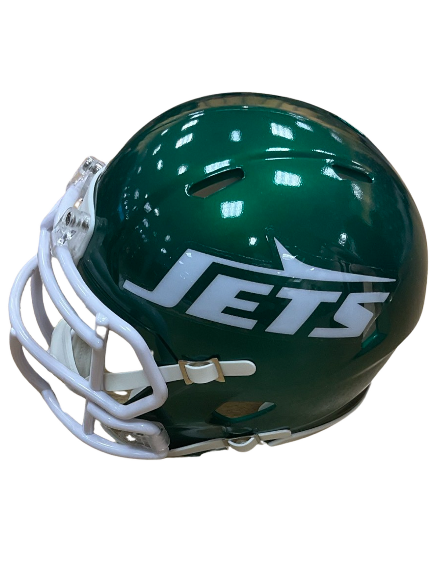 Breece Hall New York Jets 80s Throwback Signed Mini Football Helmet (JSA & PIA)