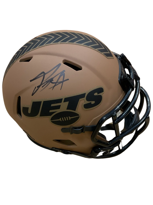 Breece Hall New York Jets STS Signed Mini Football Helmet (JSA & PIA)