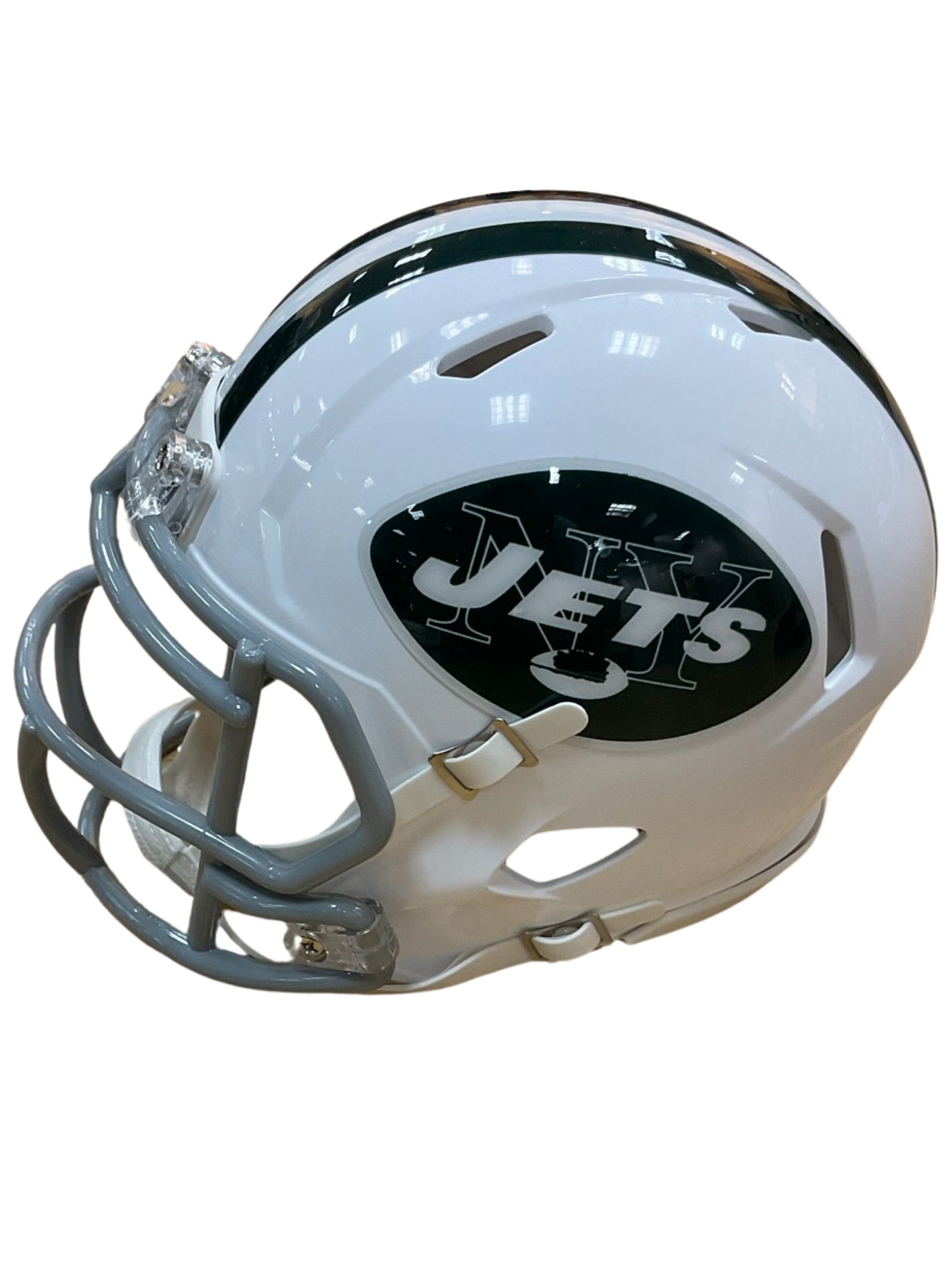 Breece Hall New York Jets White Signed Mini Football Helmet (JSA & PIA)