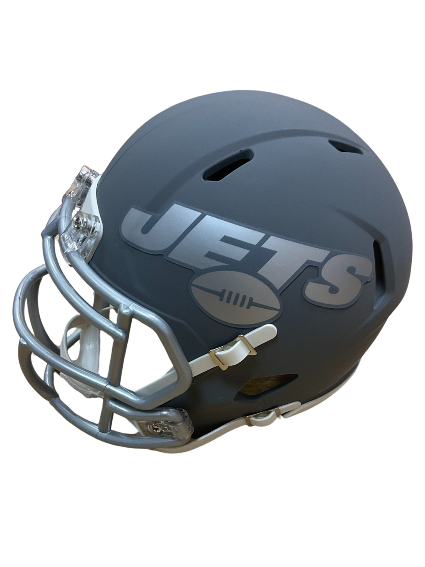 Breece Hall New York Jets Slate Signed Mini Football Helmet (JSA & PIA)
