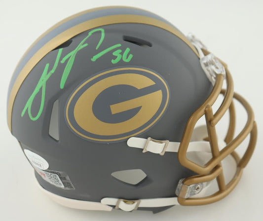 Julius Peppers Signed Green Bay Mini Football Slate Helmet (PIA & JSA) Green ink