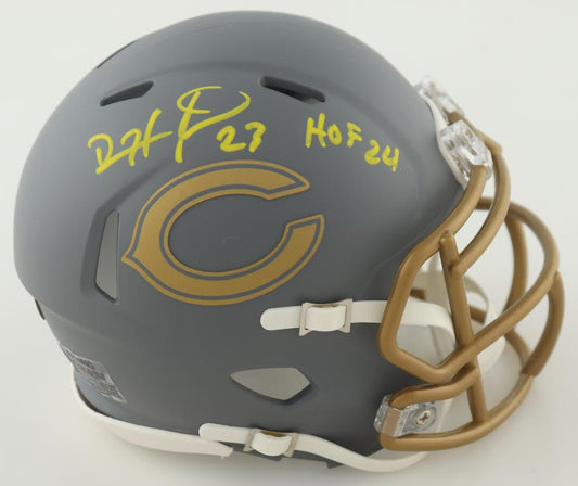 Devin Hester Signed Chicago Mini Football Slate Helmet (PIA & JSA) HOF 24