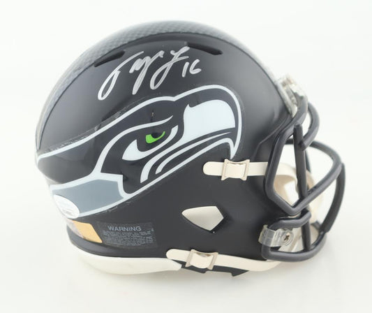 Tyler Lockett Seattle Speed Signed Mini Football Helmet (JSA)