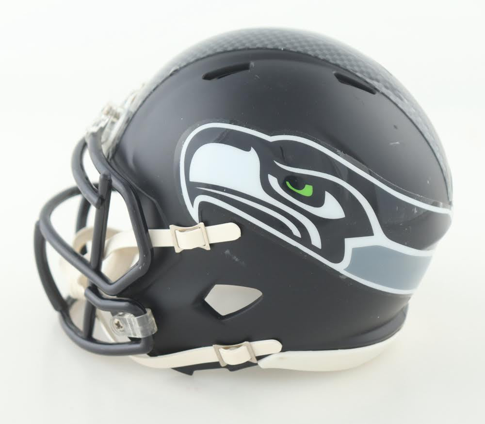 Tyler Lockett Seattle Speed Signed Mini Football Helmet (JSA)