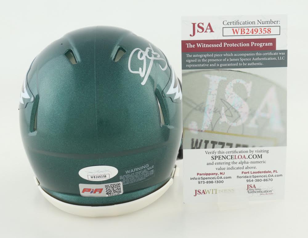 Donovan McNabb Signed Eagles Speed Mini Football Helmet PIA