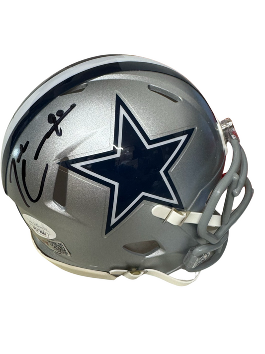 Demarcus Lawrence Signed Dallas Silver Speed Mini Football Helmet (PIA/JSA)