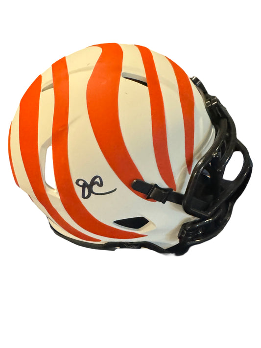 Ja’Marr Chase Cincinnati Lunar Mini Football Helmet (JSA & PIA)