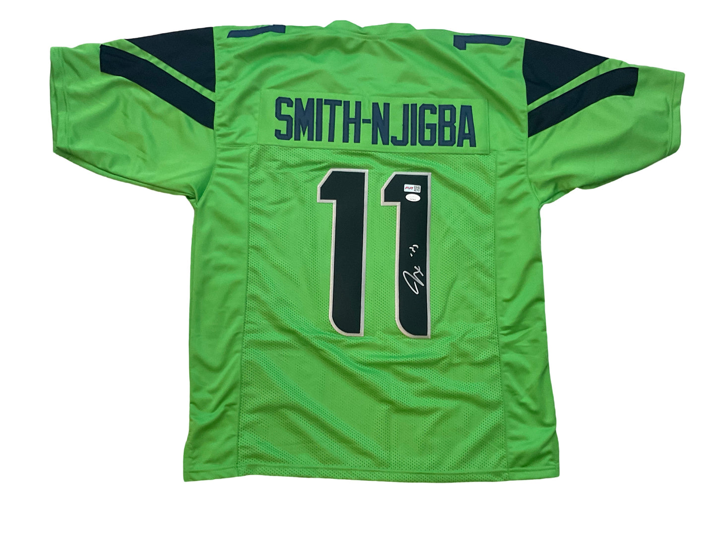 Jaxon Smith-Njigba Signed Seattle Green Football Jersey (JSA & PIA)