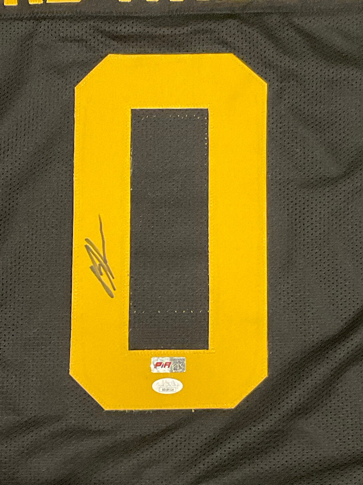 Bryce Ford-Wheaton Custom West Virginia Autographed Football Black Jersey (JSA & PIA)
