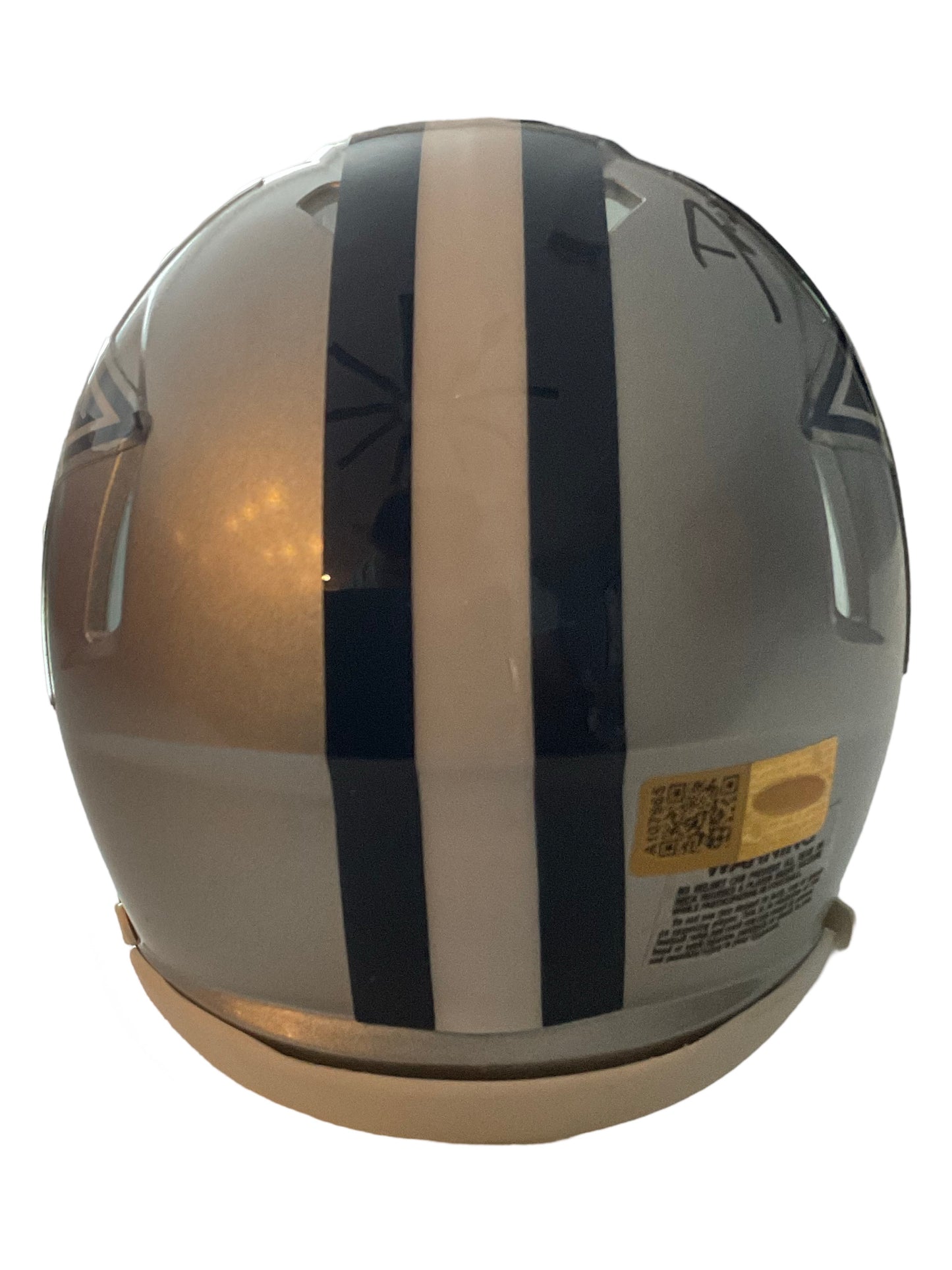 DeMarvion Overshown Dallas Mini Football Helmet (PIA)