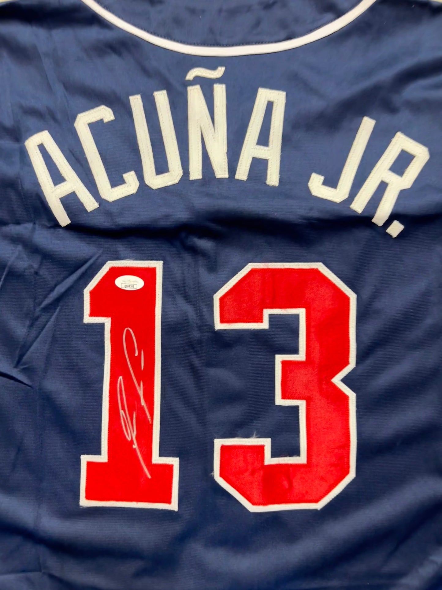 Ronald Acuña Jr. Signed Custom Atlanta Autographed Baseball Jersey (PIA/JSA)