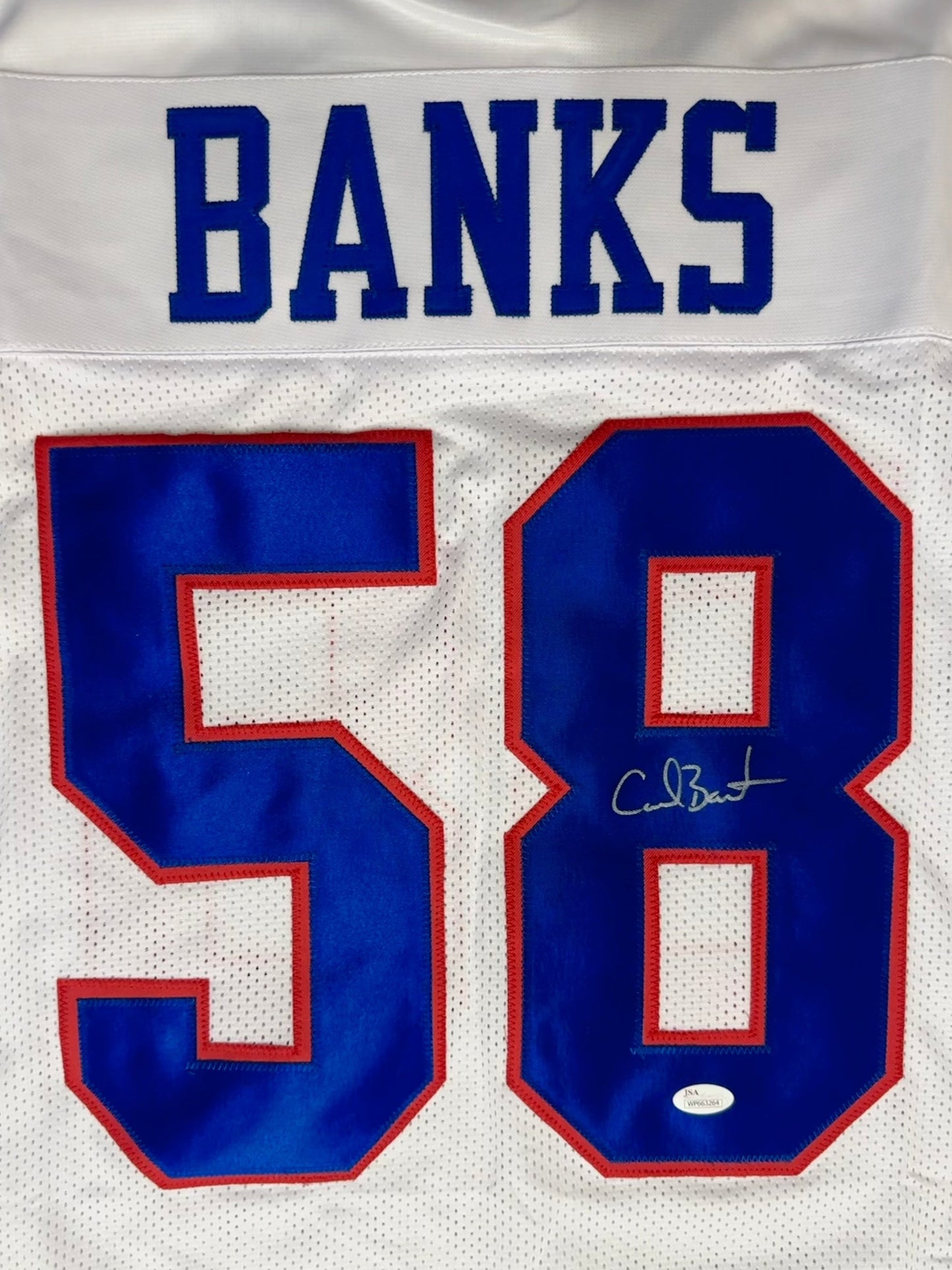 Carl Banks Custom New York Autographed Football Jersey (JSA)