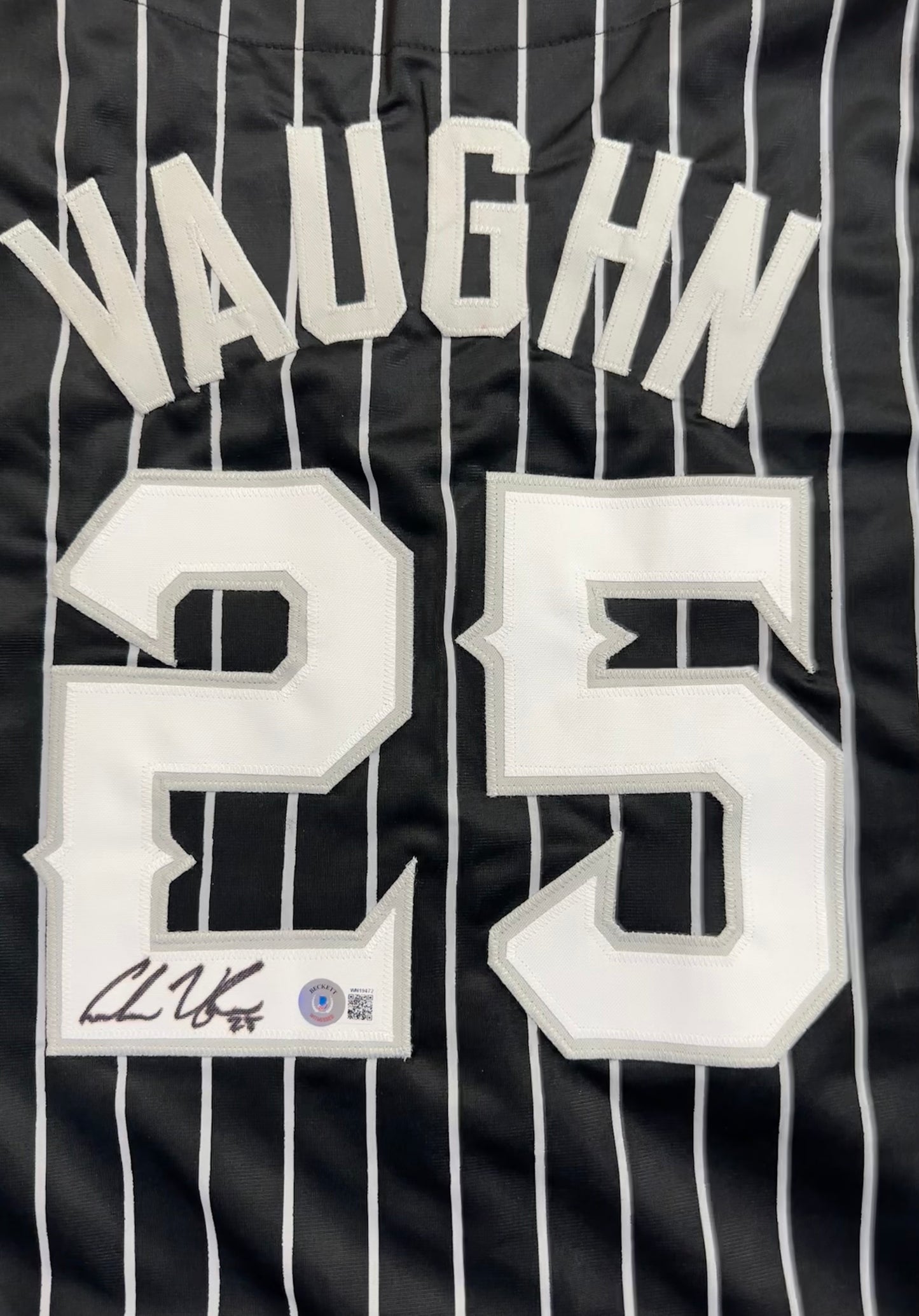 Andrew Vaughn Signed Custom Chicago Autographed Baseball Jersey (Beckett)