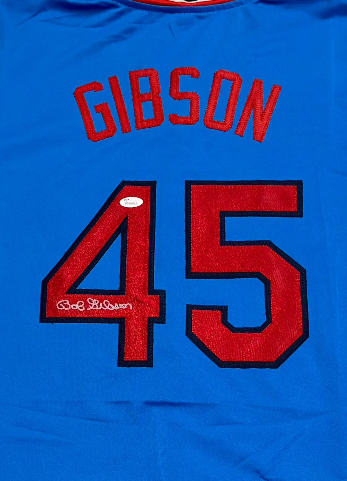 Bob Gibson Signed Custom St. Louis Autographed Baseball Jersey (JSA)
