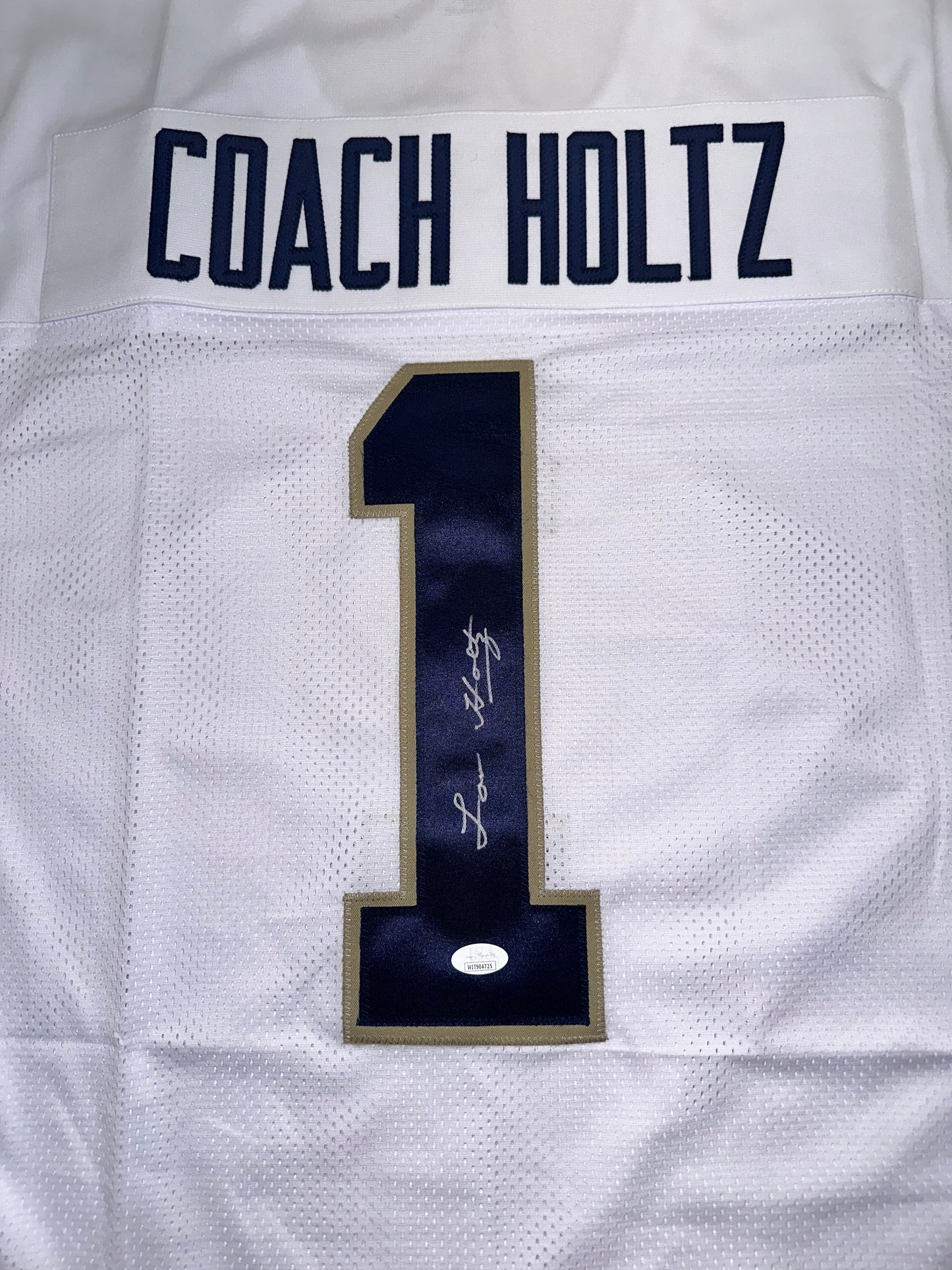 Lou Holtz Custom Autographed Football Jersey (JSA)