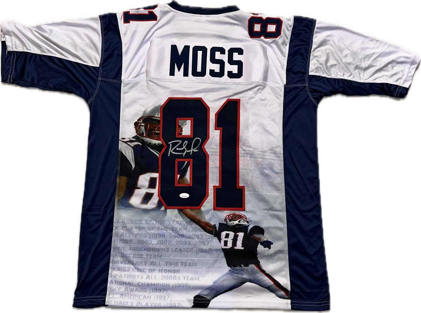 Randy Moss Signed Custom Autographed Football Jersey (PIA/JSA)