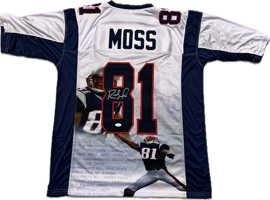 Randy Moss Signed Custom Autographed Football Jersey (PIA/JSA)