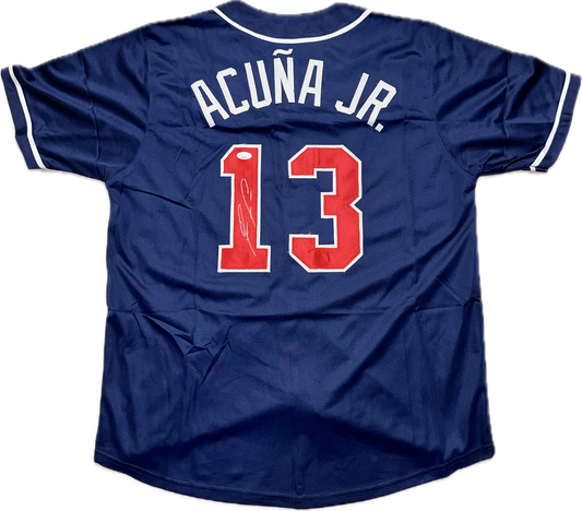 Ronald Acuña Jr. Signed Custom Atlanta Autographed Baseball Jersey (PIA/JSA)