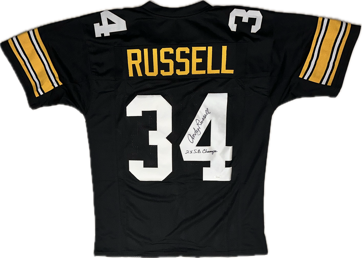 Andy Russell Custom Pittsburgh Autographed Football Jersey (JSA)