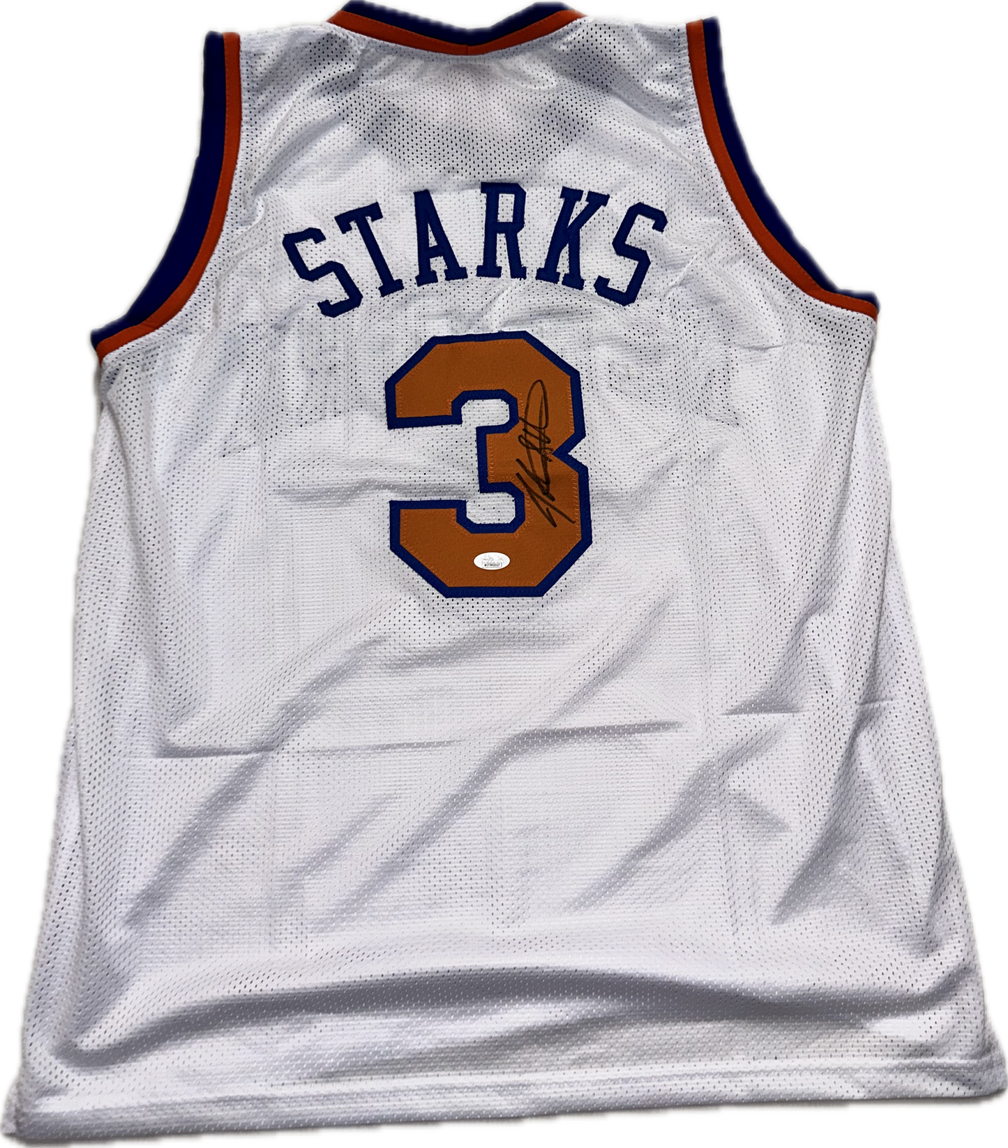 John Starks Custom New York Autographed Basketball Jersey (PIA/JSA)
