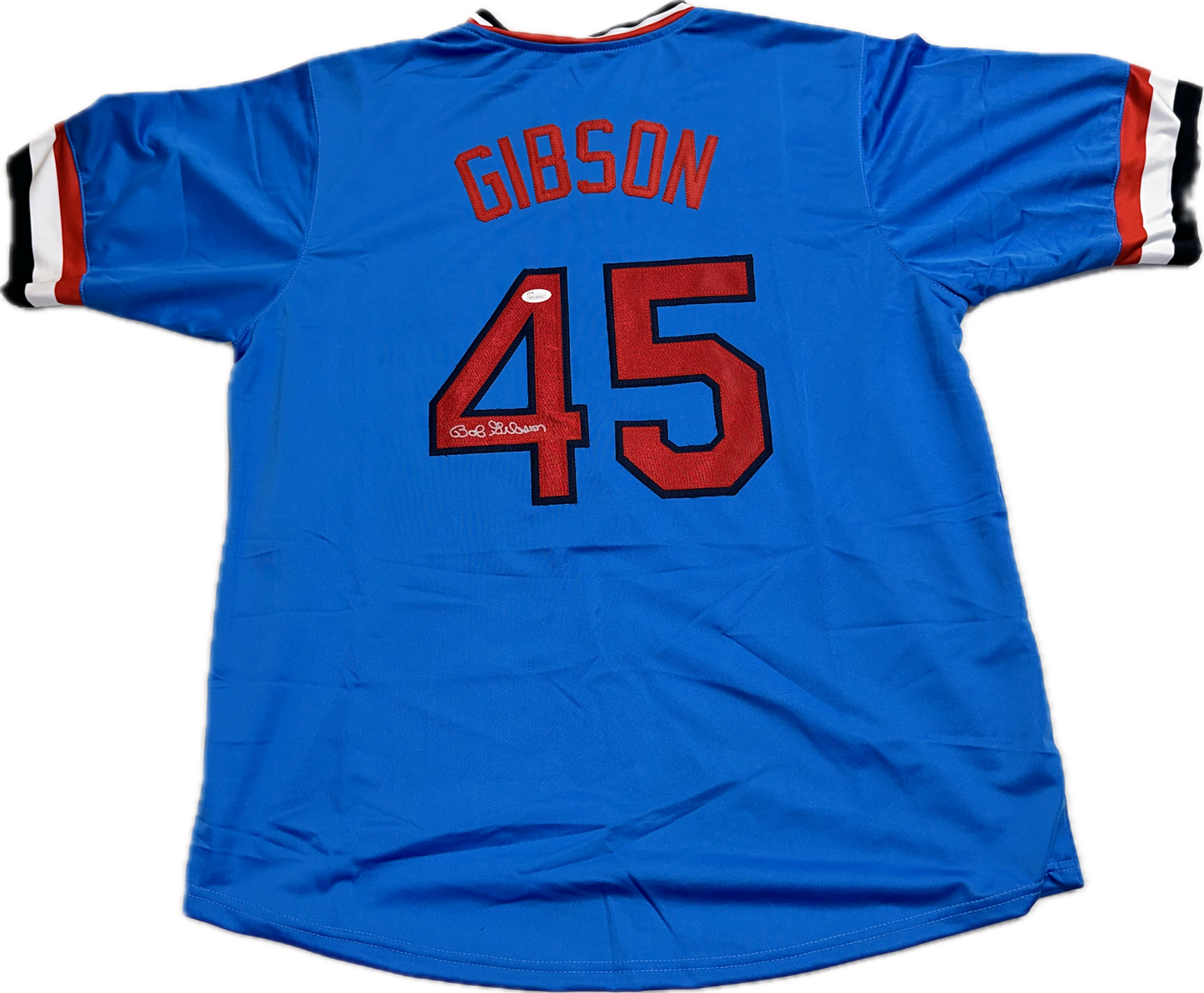 Bob Gibson Signed Custom St. Louis Autographed Baseball Jersey (JSA)