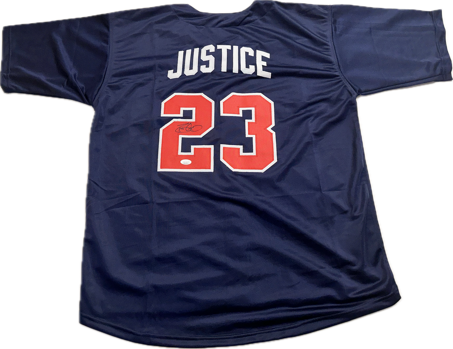 David Justice Signed Custom Atlanta Autographed Baseball Jersey (JSA)