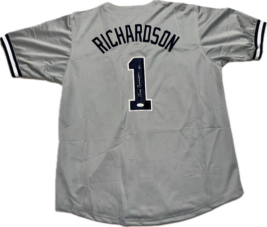 Bobby Richardson Signed Custom New York Autographed Baseball Jersey (JSA)
