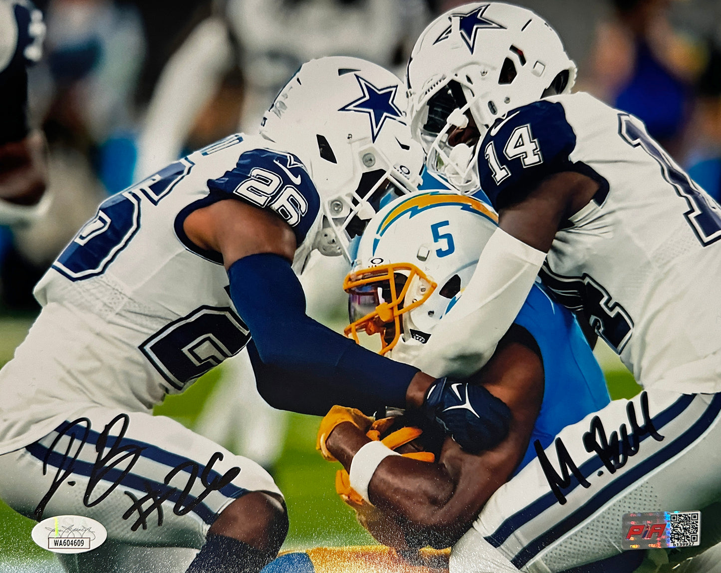 DaRon Bland Markquese Bell Signed Dallas 8x10 Autographed Photo (PIA)