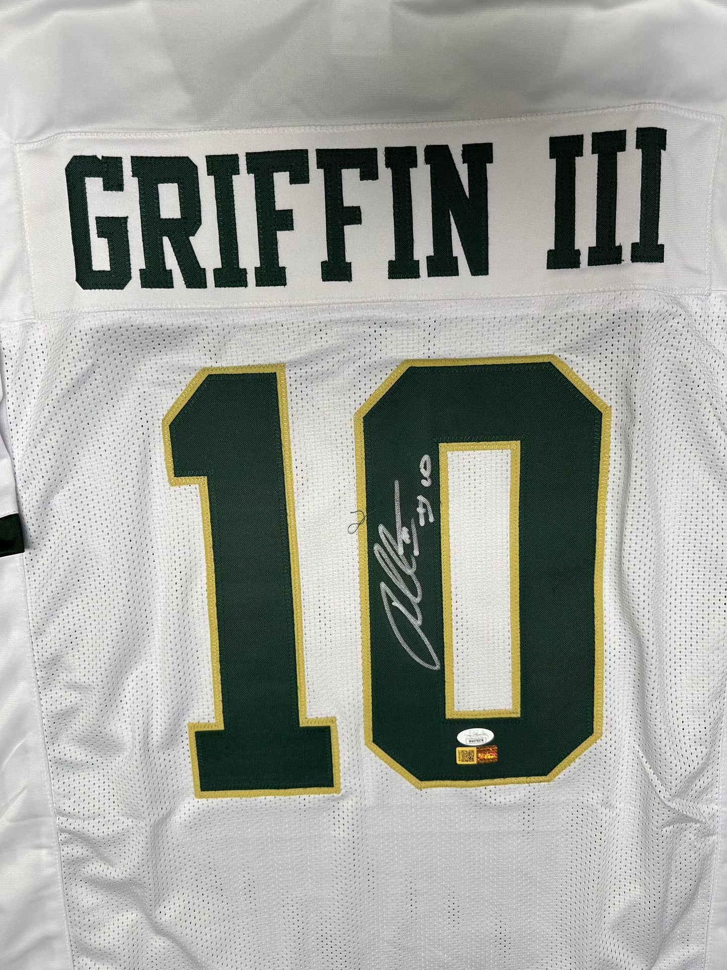 Robert Griffin III Signed Custom Baylor White Football Jersey (PIA/JSA)