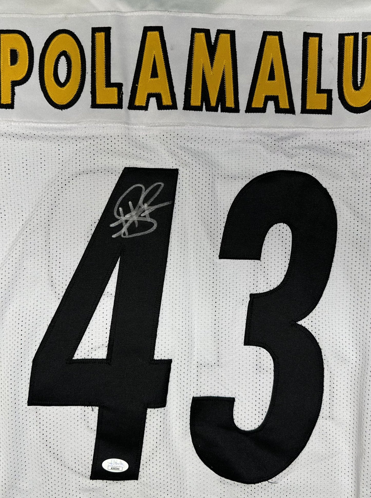 Troy Polamalu Signed Pittsburgh Yellow Custom Autographed Football Jersey (JSA)
