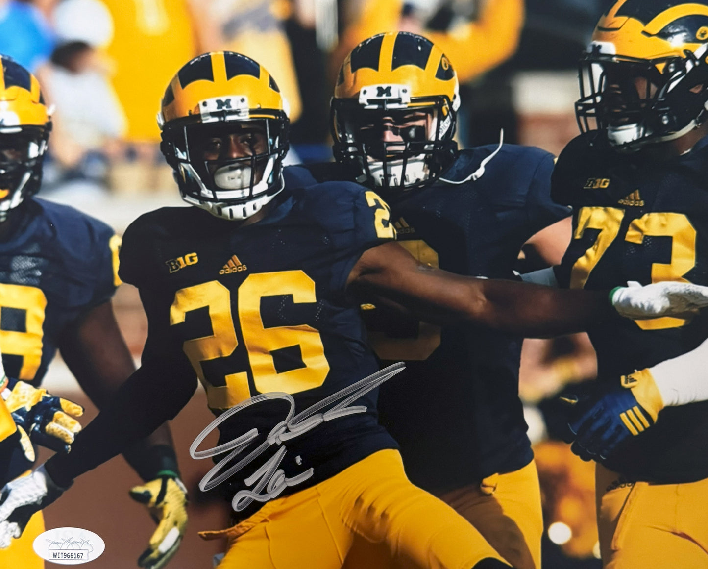 Jourdan Lewis Michigan Autographed Photo 8x10 JSA