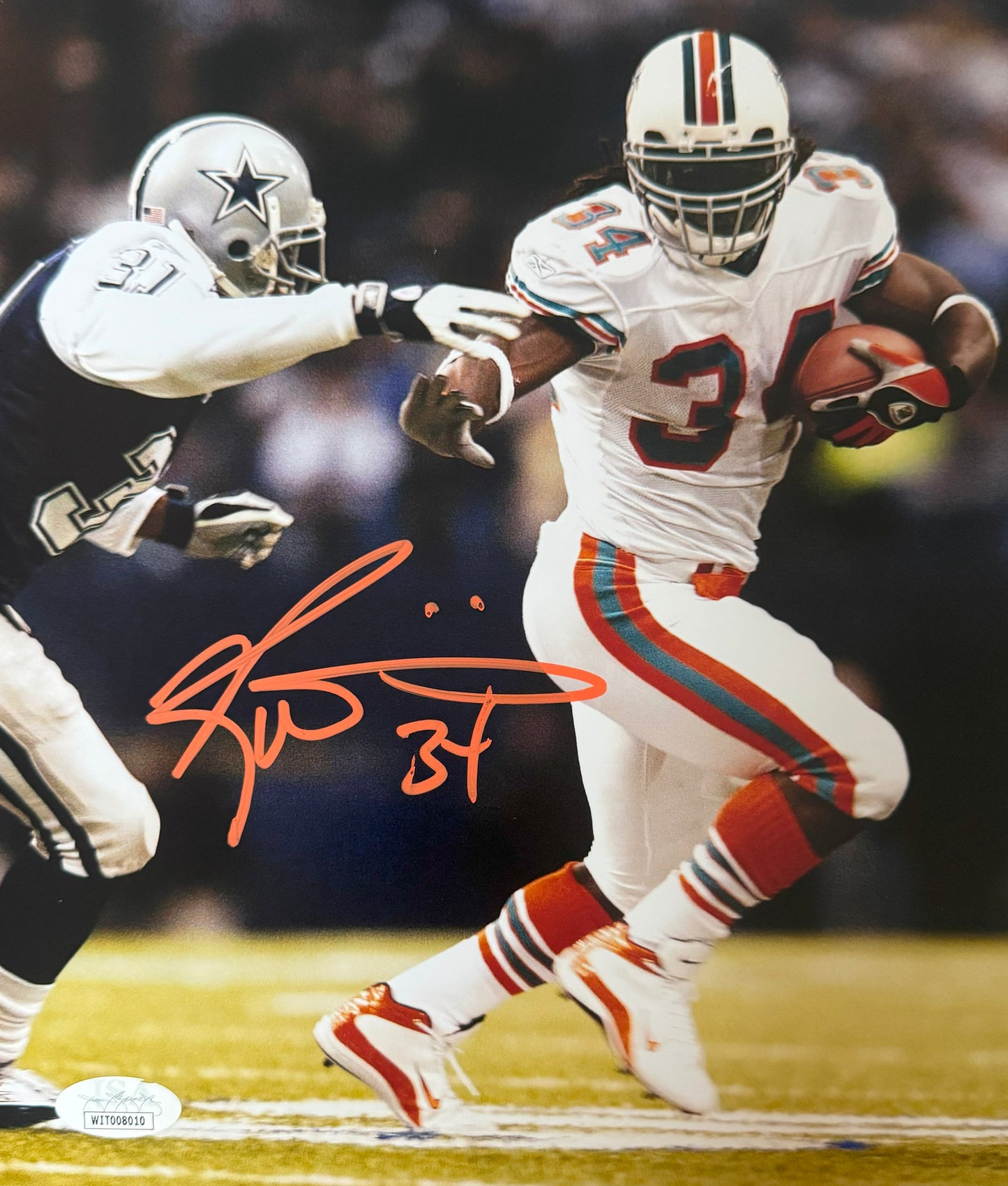 Ricky Williams Miami Autographed Photo 8x10 JSA