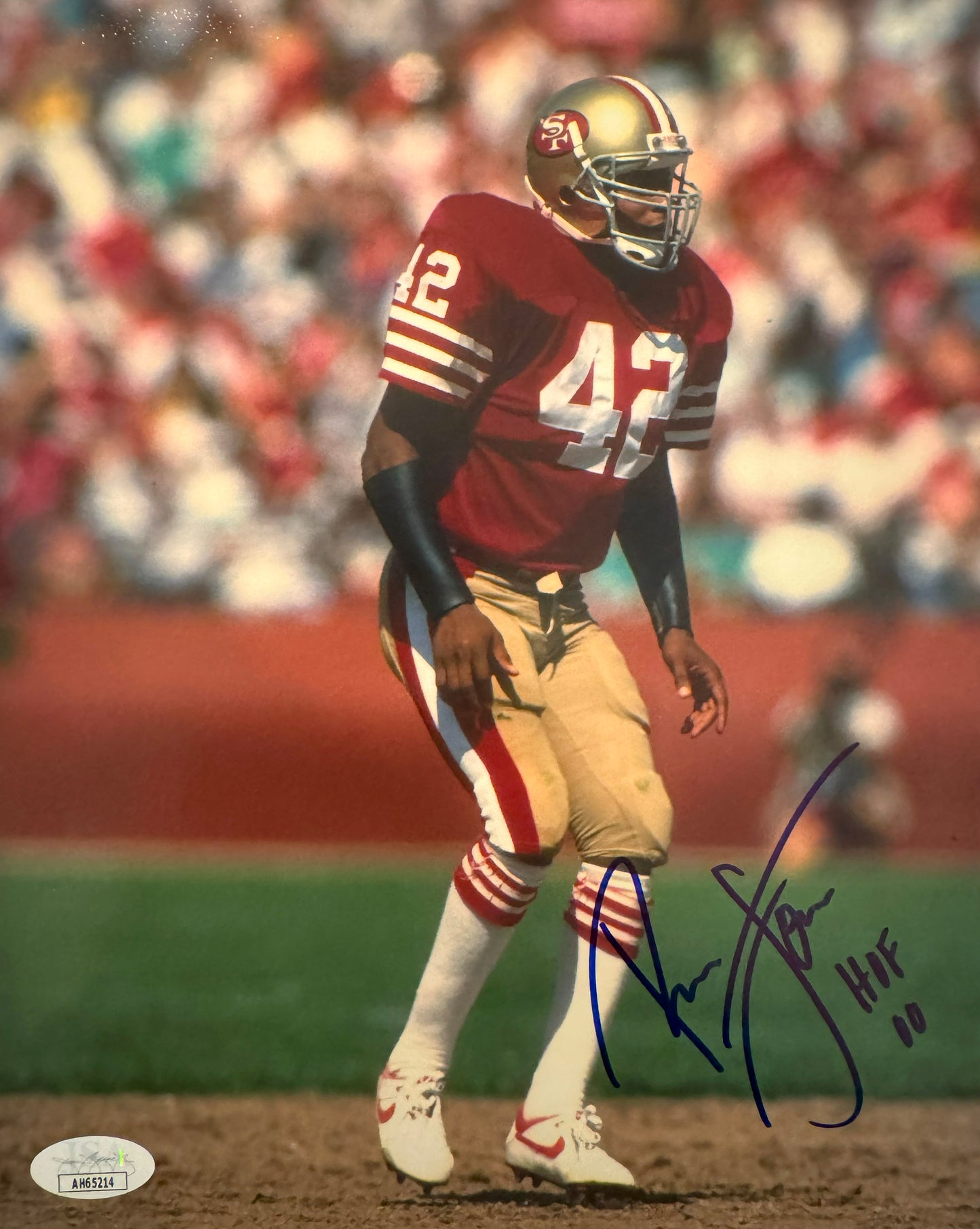 Ronnie Lott San Francisco Autographed Photo 8x10 JSA