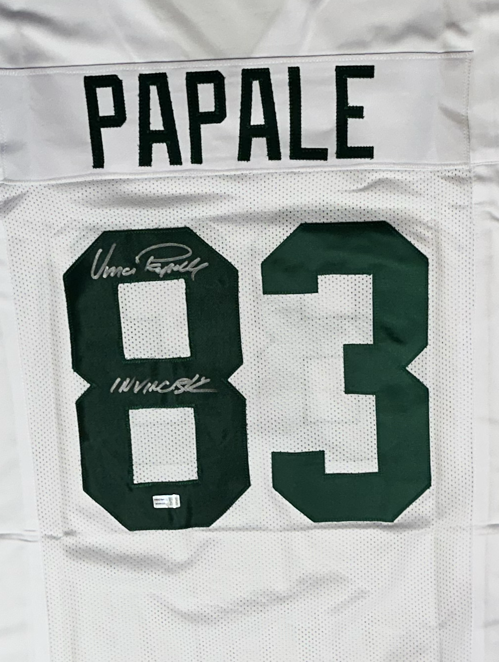 Vince Papale Custom Philadelphia White Autographed Football Jersey (PIA)