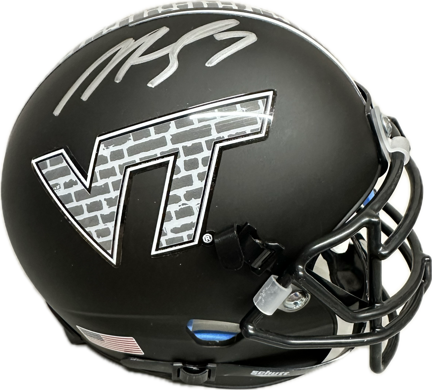 Michael Vick Virgina Tech Black Signed Mini Football Helmet (JSA)