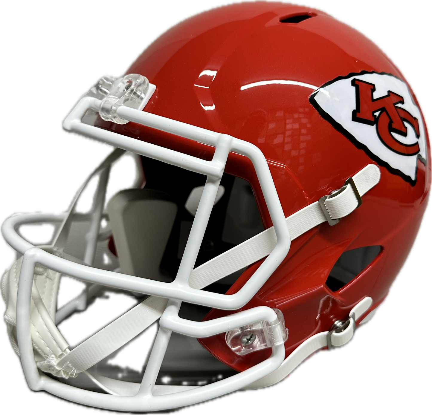 Chris Jones Kansas City Full Size Home Speed Football Helmet (PIA)